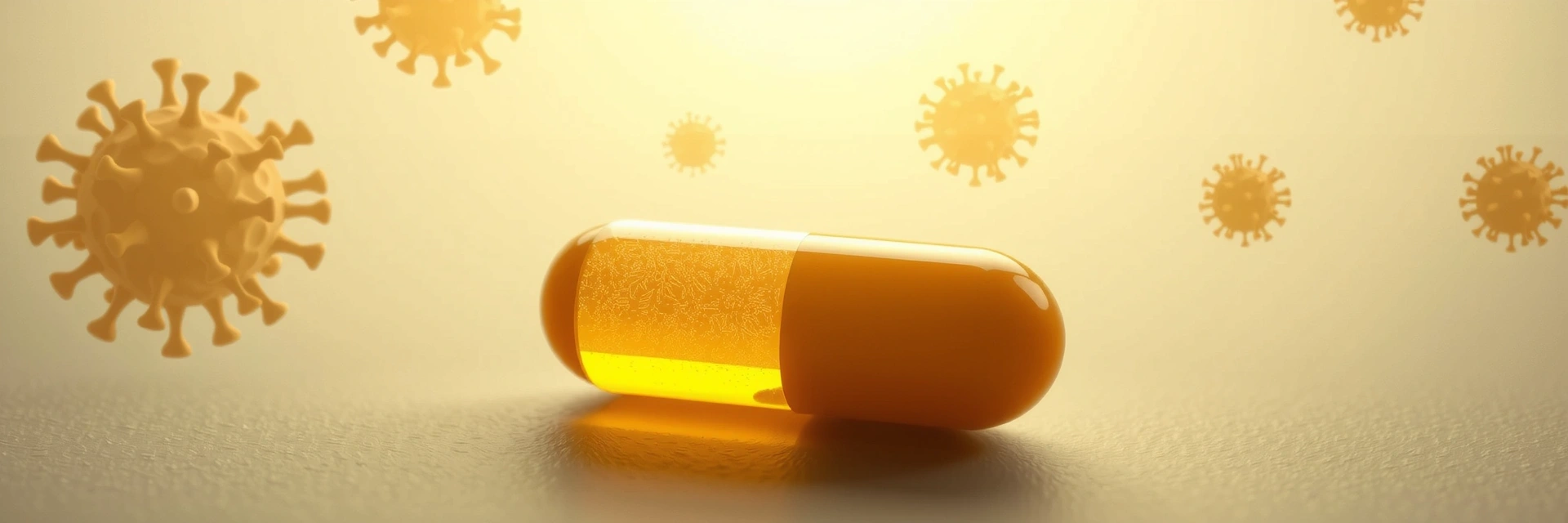 Imagine a unei pastile de Vitamina D lângă o rază de soare stilizată, simbolizând imunitatea